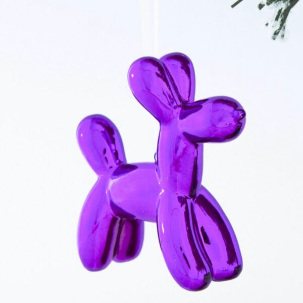 balloon dog holiday tree ornament