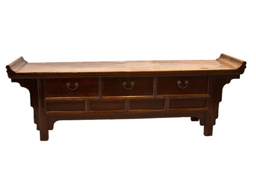low altar table with 3 drawers