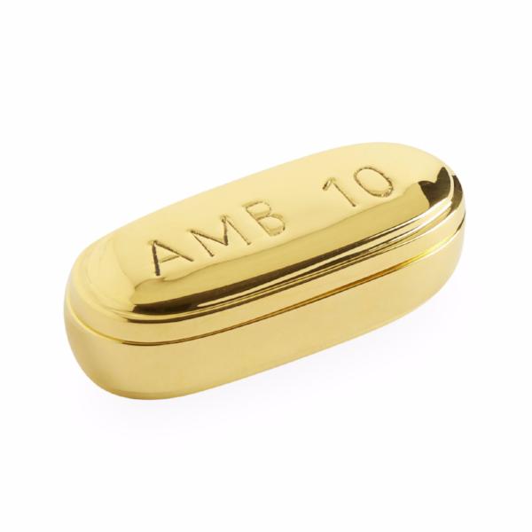brass pill box